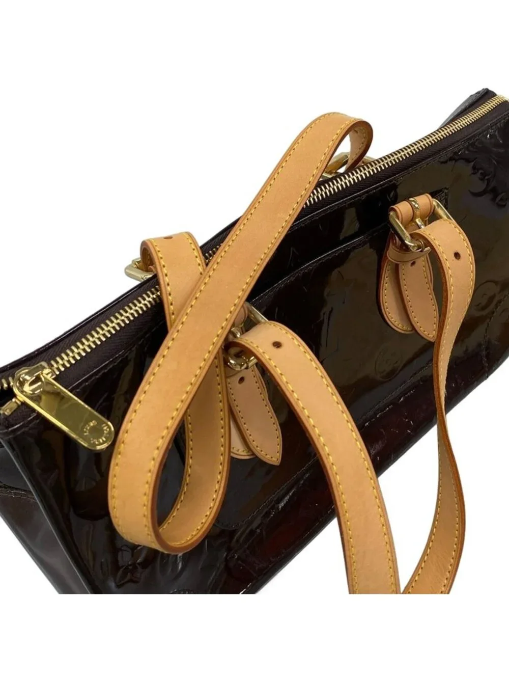 Louis Vuitton Shoulder Bag Monogram Vernis Rosewood Avenue Amarante Leather